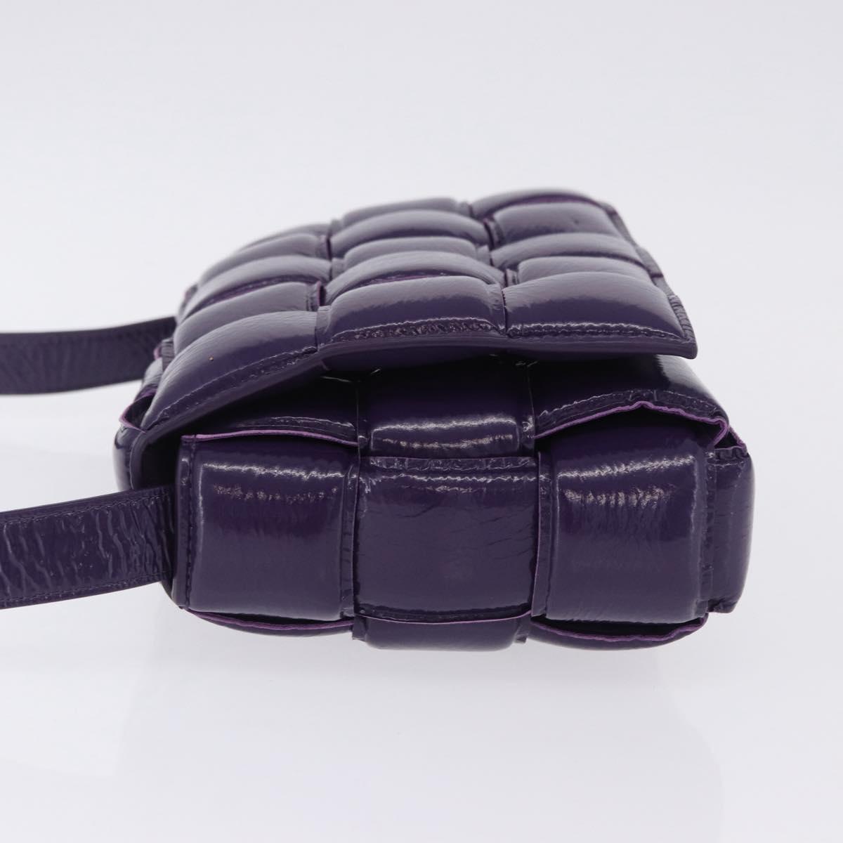 BOTTEGA VENETA MAXI INTRECCIATO Padded Cassette Bag Leather Purple Auth ka6032V