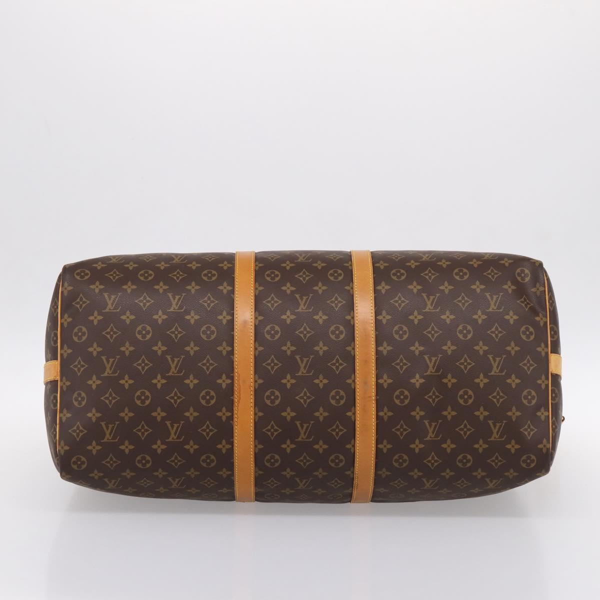 LOUIS VUITTON Monogram Keepall Bandouliere 60 Boston Bag M41412 LV Auth ka6038A