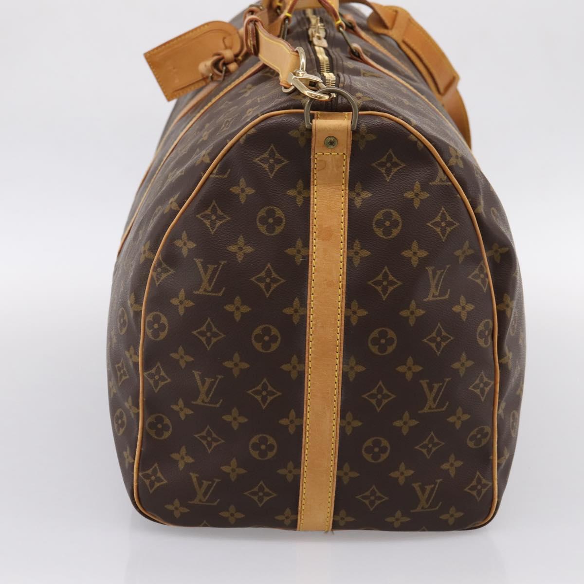 LOUIS VUITTON Monogram Keepall Bandouliere 60 Boston Bag M41412 LV Auth ka6038A