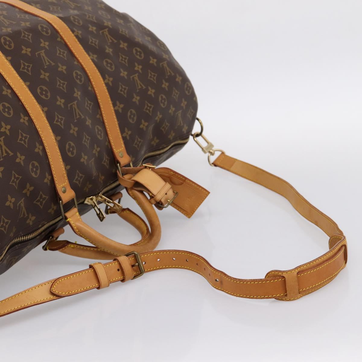 LOUIS VUITTON Monogram Keepall Bandouliere 60 Boston Bag M41412 LV Auth ka6038A