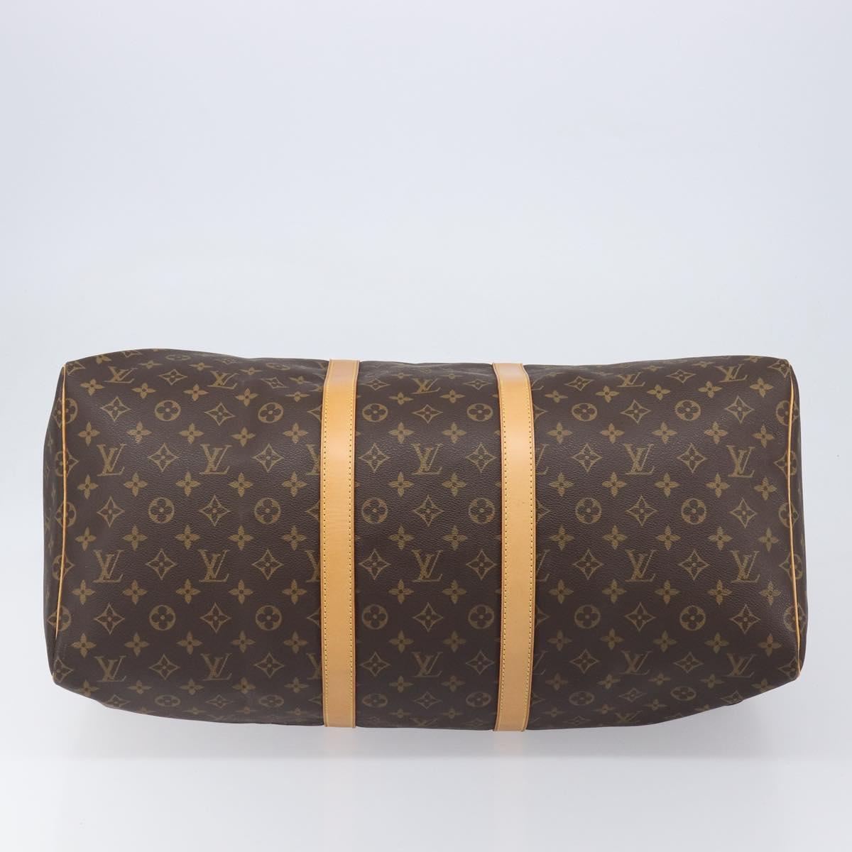 LOUIS VUITTON Monogram Keepall 55 Boston Bag M41424 LV Auth ka6039V