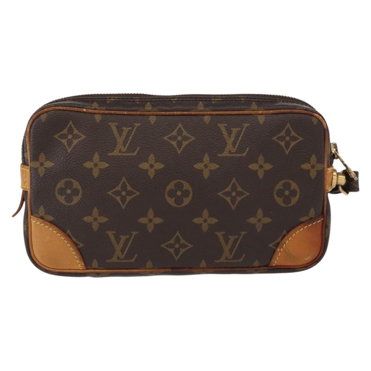 LOUIS VUITTON Monogram Marly Dragonne PM Clutch Bag M51827 LV Auth ka604