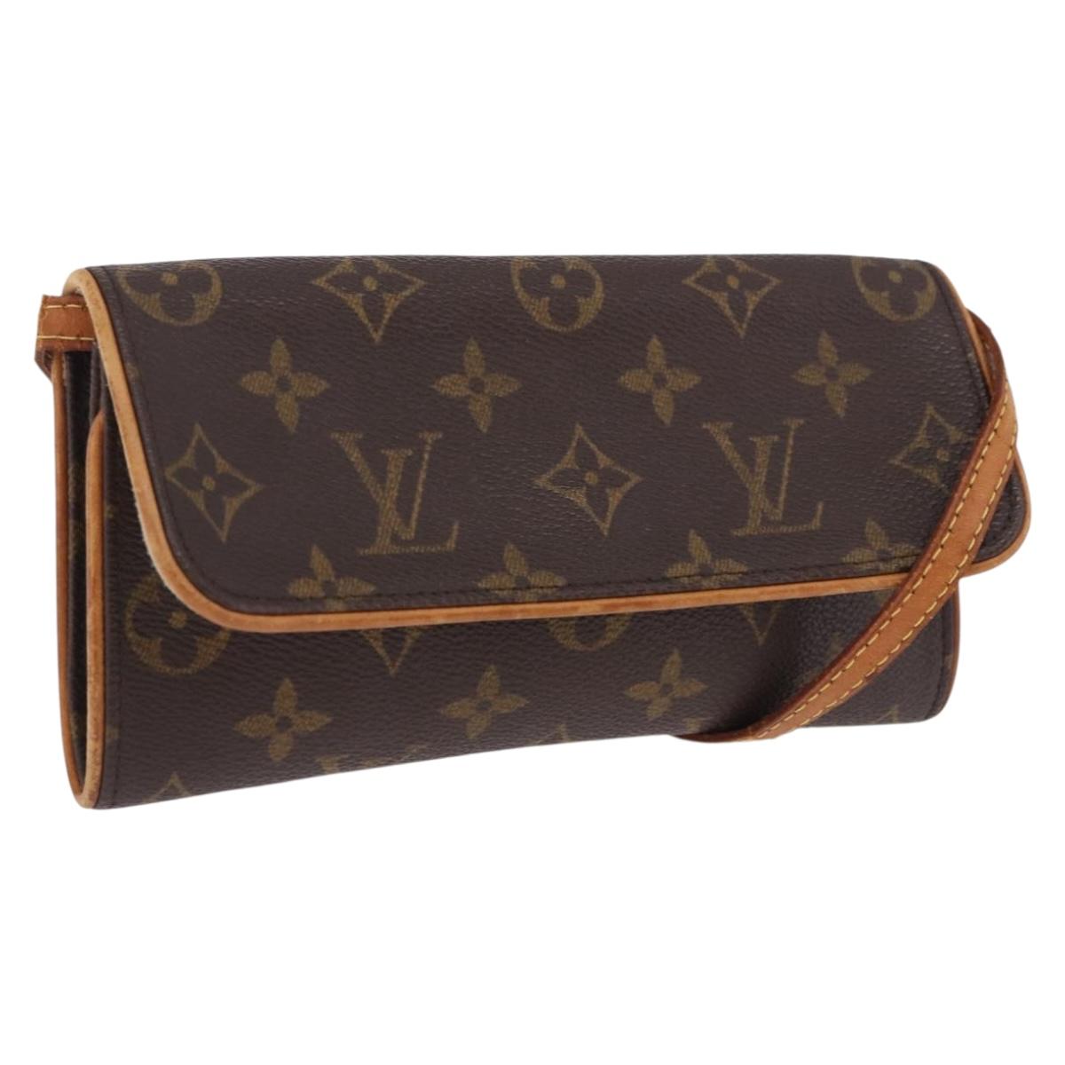 LOUIS VUITTON Monogram Pochette Twin PM Shoulder Bag M51854 LV Auth ka6047