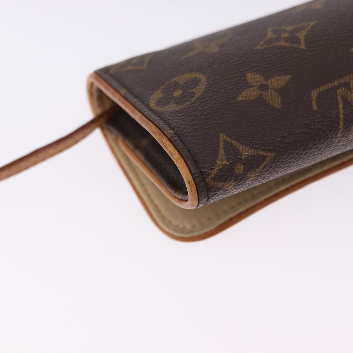 LOUIS VUITTON Monogram Pochette Twin PM Shoulder Bag M51854 LV Auth ka6047
