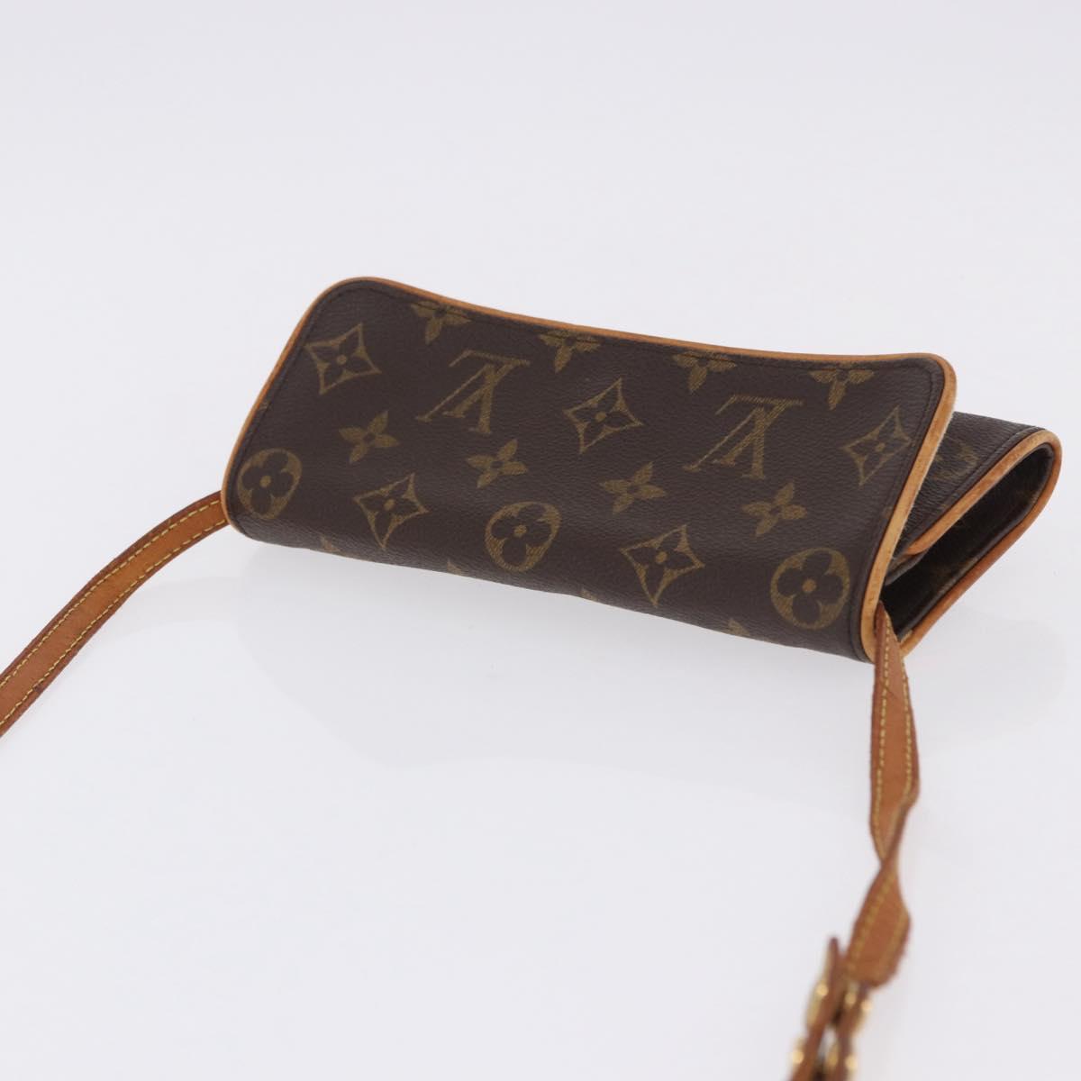 LOUIS VUITTON Monogram Pochette Twin PM Shoulder Bag M51854 LV Auth ka6047