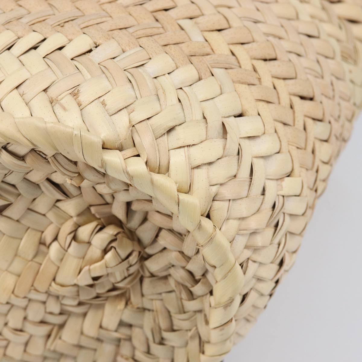 LOEWE Basket Bag Hand Bag Raffia Beige Auth ka6056V