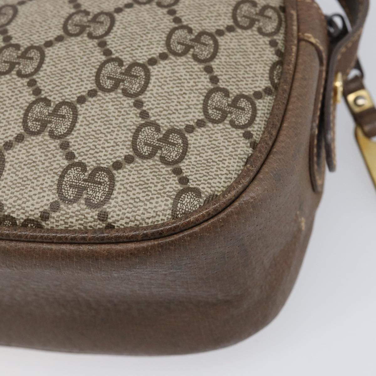 GUCCI GG Supreme Shoulder Bag PVC Beige Gold 001 067 1283 Auth ka6059