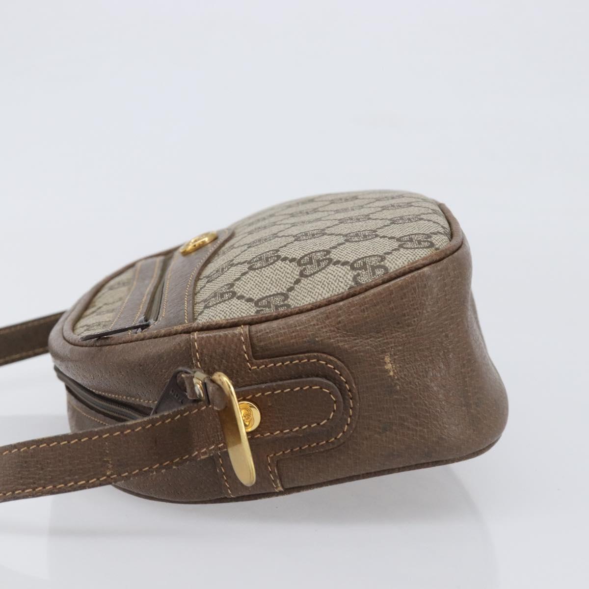 GUCCI GG Supreme Shoulder Bag PVC Beige Gold 001 067 1283 Auth ka6059