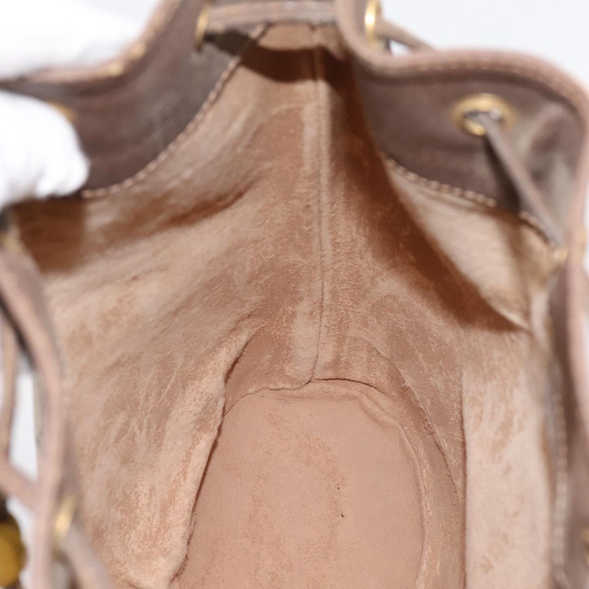 GUCCI GG Supreme Shoulder Bag PVC Beige Gold Tone 164 02 085 Auth ka6061