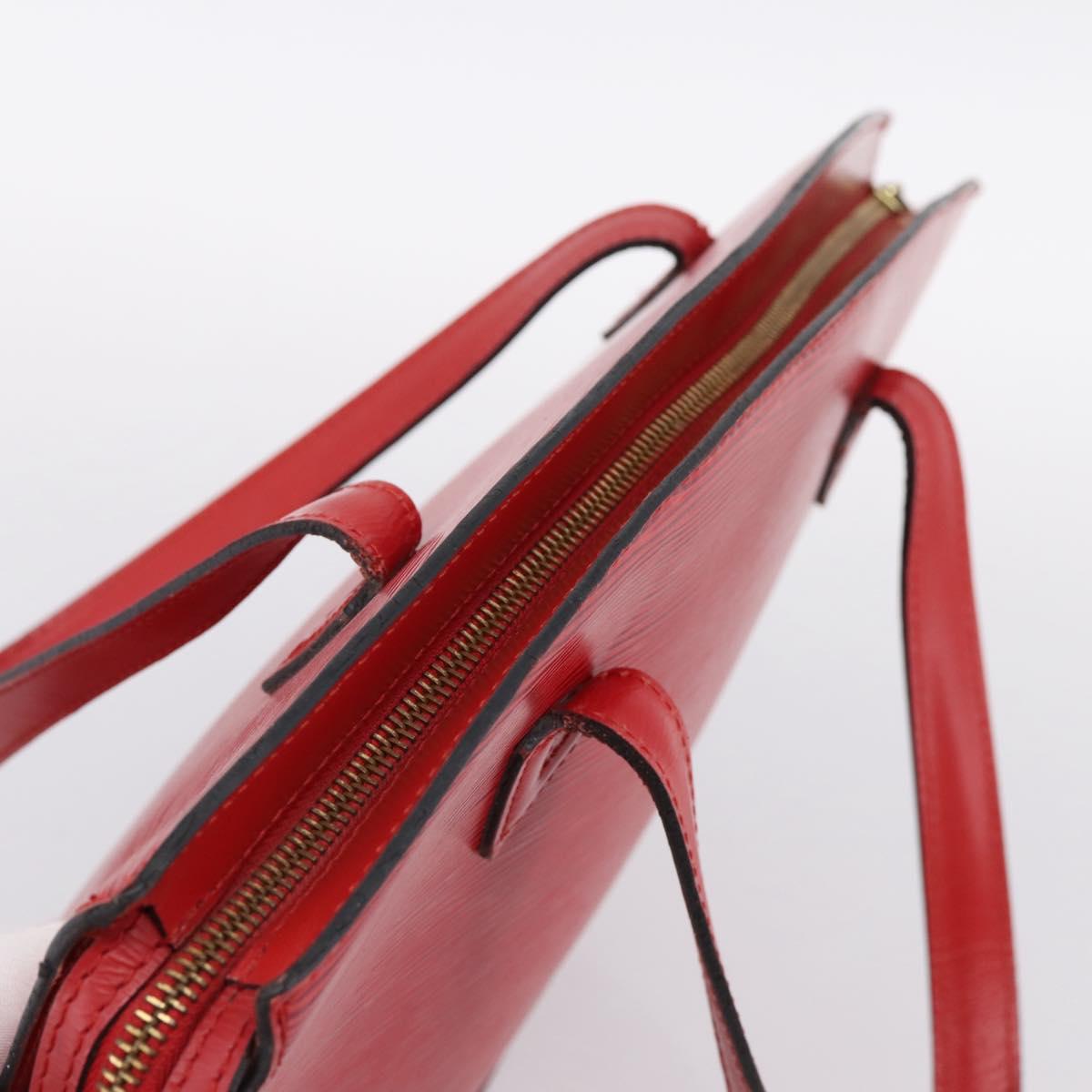 LOUIS VUITTON Epi Saint Jacques Hand Bag Red M52277 LV Auth ka6069