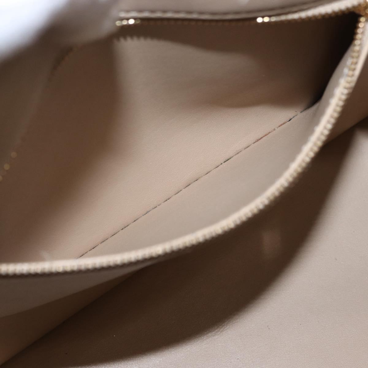 LOUIS VUITTON Monogram Vernis Houston Hand Bag Beige M91004 LV Auth ka607