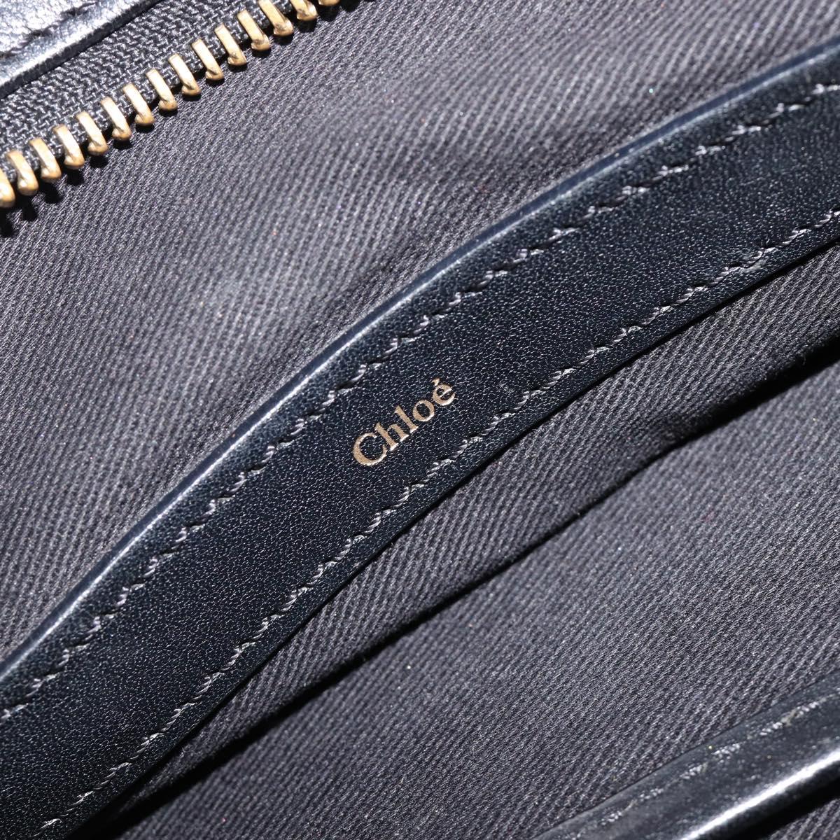 Chloe Alice Hand Bag Leather 2way Red Gold Tone Auth ka6070