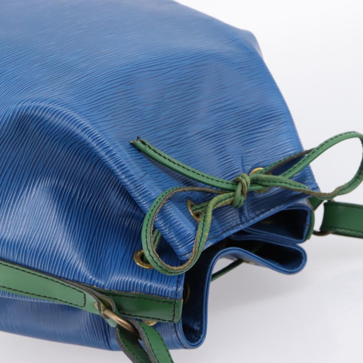 LOUIS VUITTON Epi Noe Shoulder Bag Green Blue M44044 LV Auth ka6071