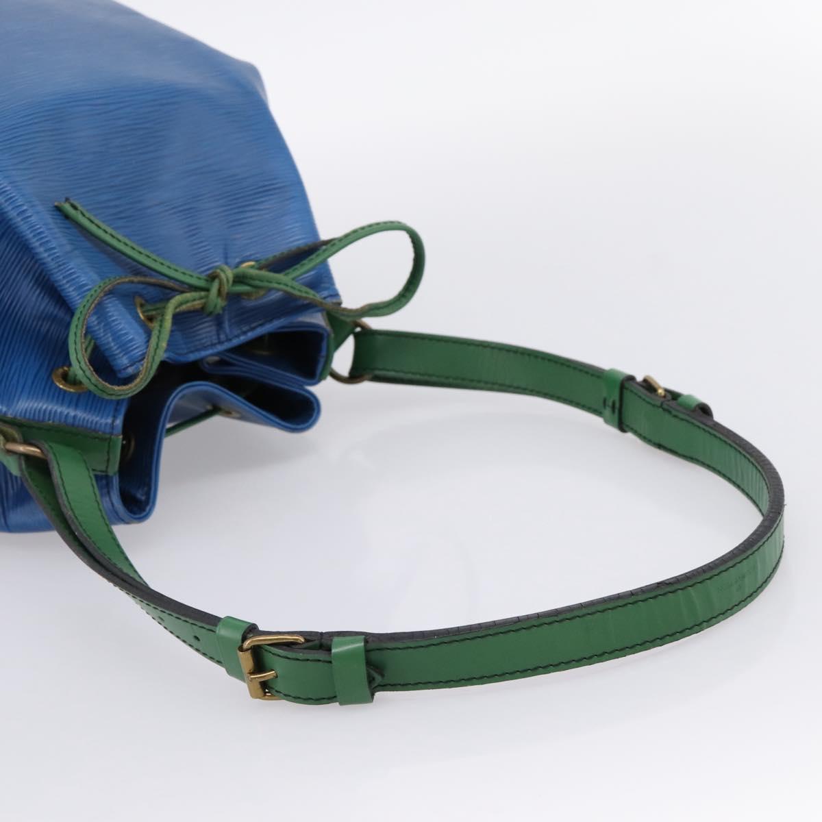 LOUIS VUITTON Epi Noe Shoulder Bag Green Blue M44044 LV Auth ka6071