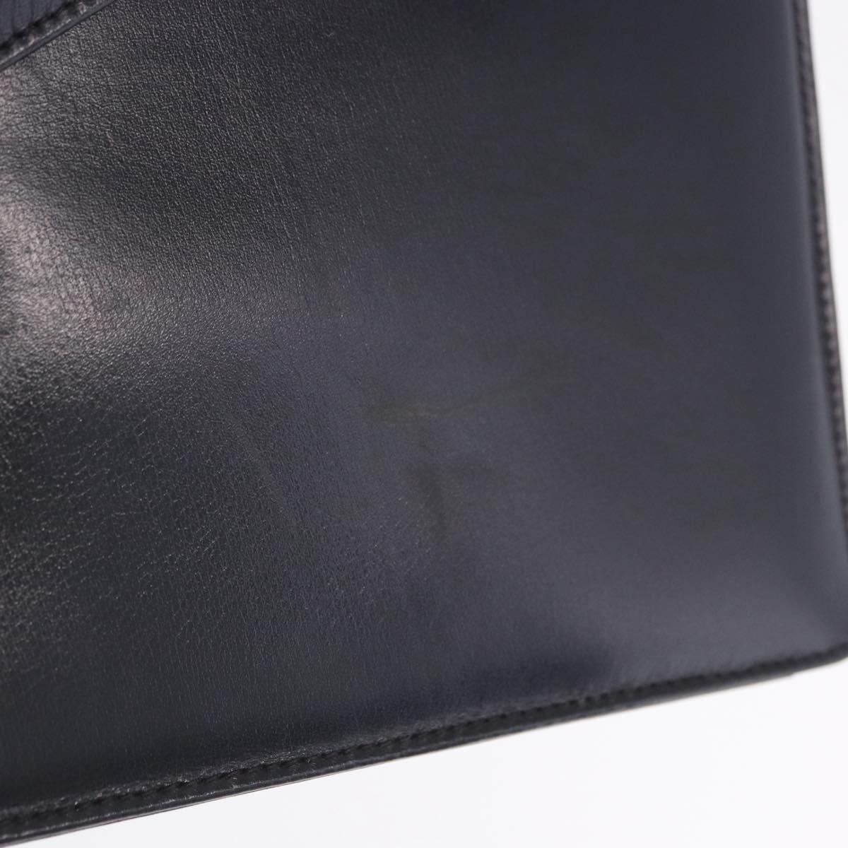 Salvatore Ferragamo Shoulder Bag Leather Black Gold Tone Auth ka6079