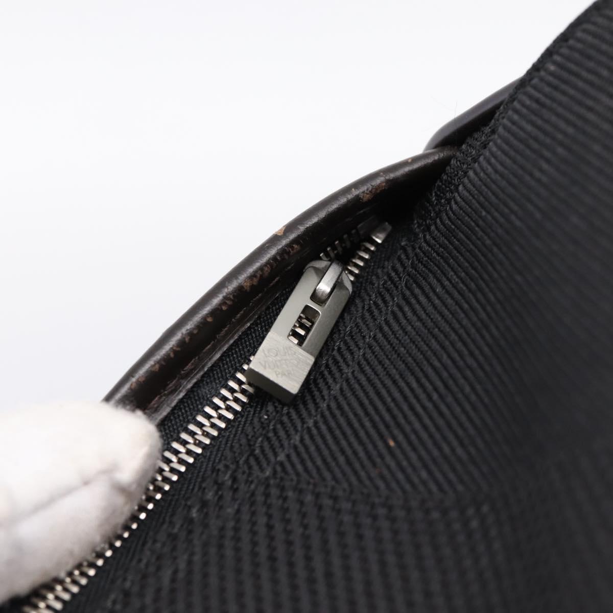 LOUIS VUITTON Damier Geant Petit Message Shoulder Bag Black M93618 Auth ka6081