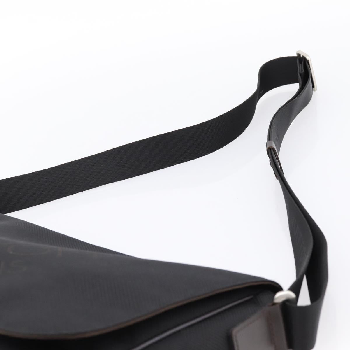 LOUIS VUITTON Damier Geant Petit Message Shoulder Bag Black M93618 Auth ka6081