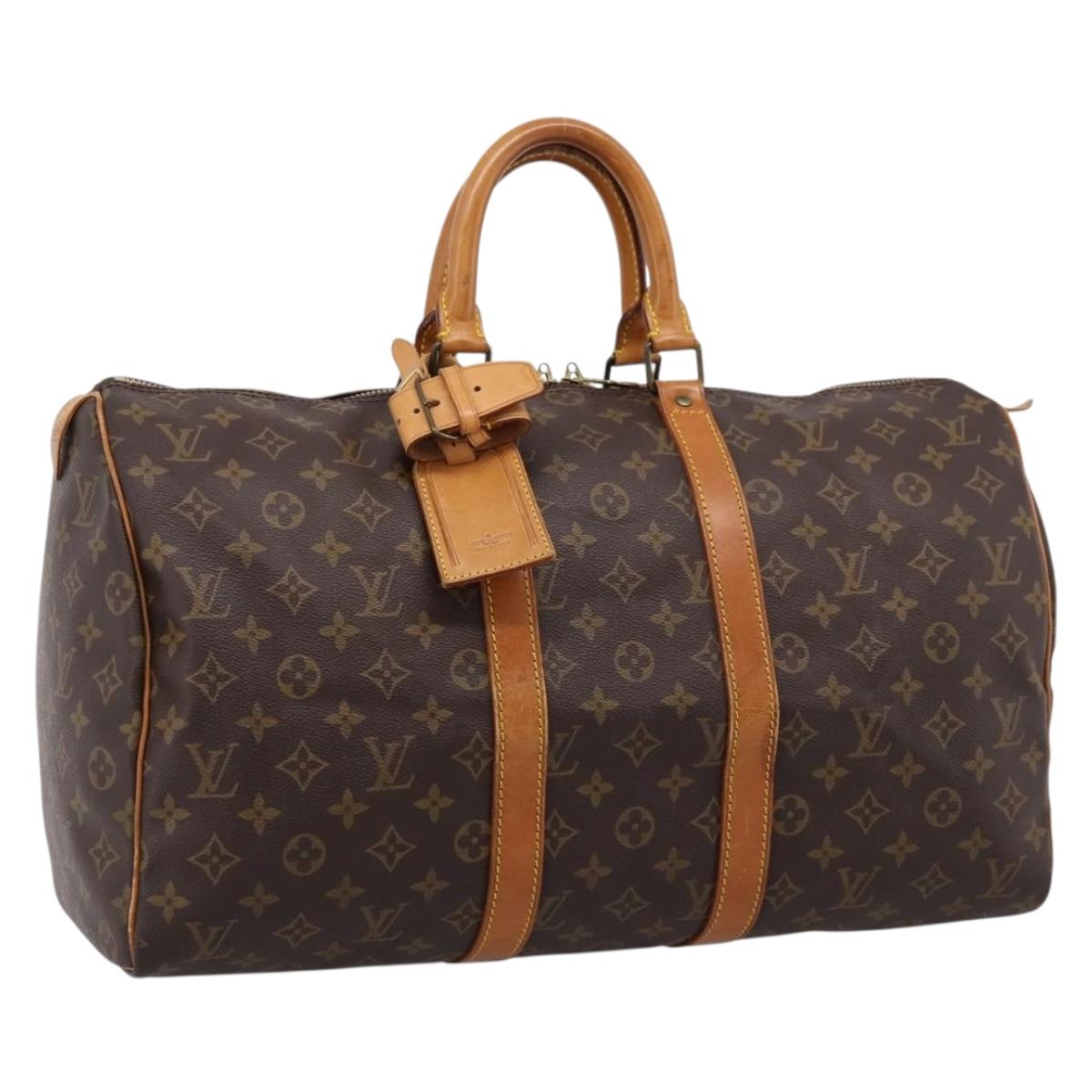 LOUIS VUITTON Monogram Keepall 45 Boston Bag M41428 LV Auth ka6082