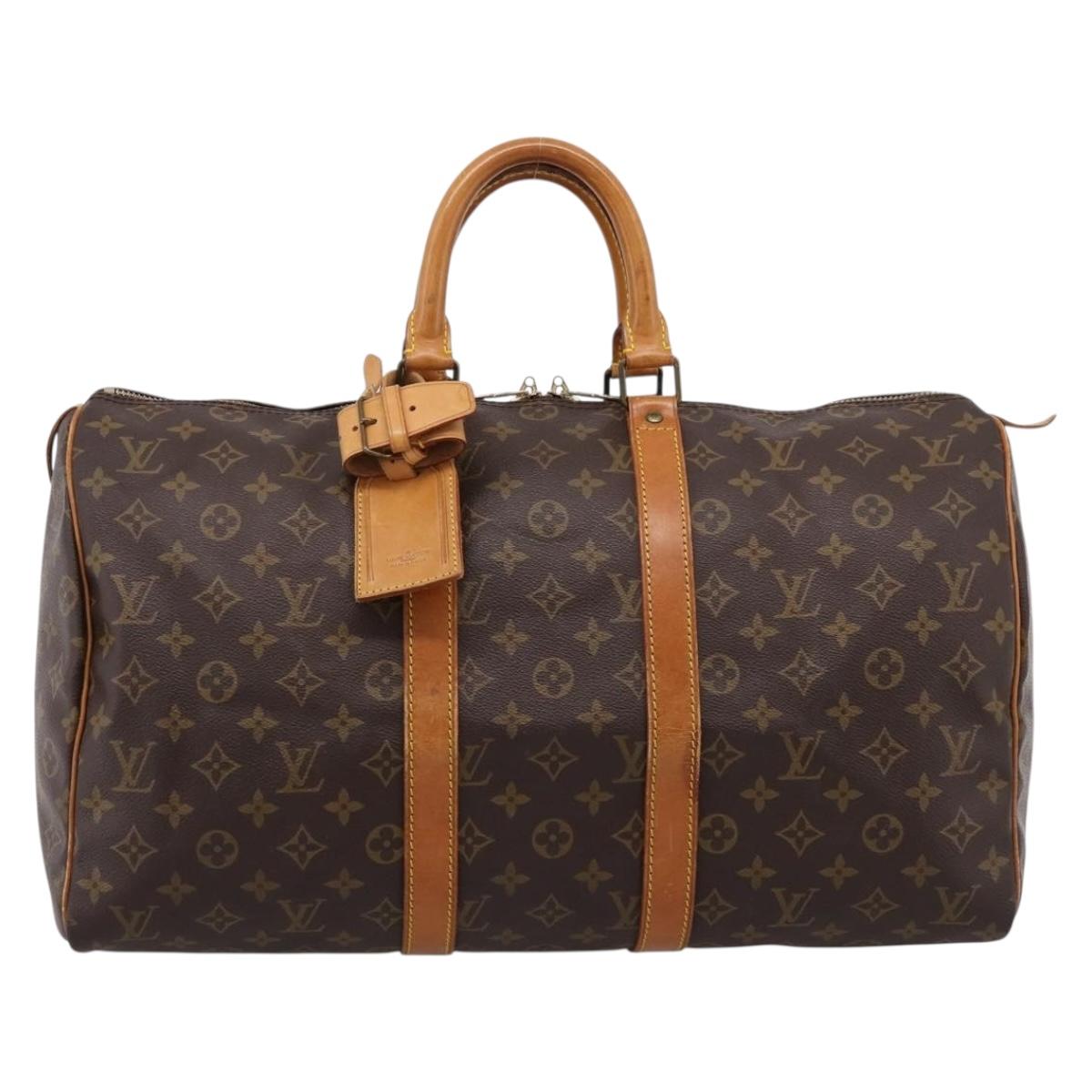 LOUIS VUITTON Monogram Keepall 45 Boston Bag M41428 LV Auth ka6082