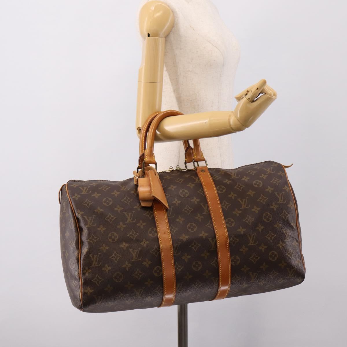 LOUIS VUITTON Monogram Keepall 45 Boston Bag M41428 LV Auth ka6082
