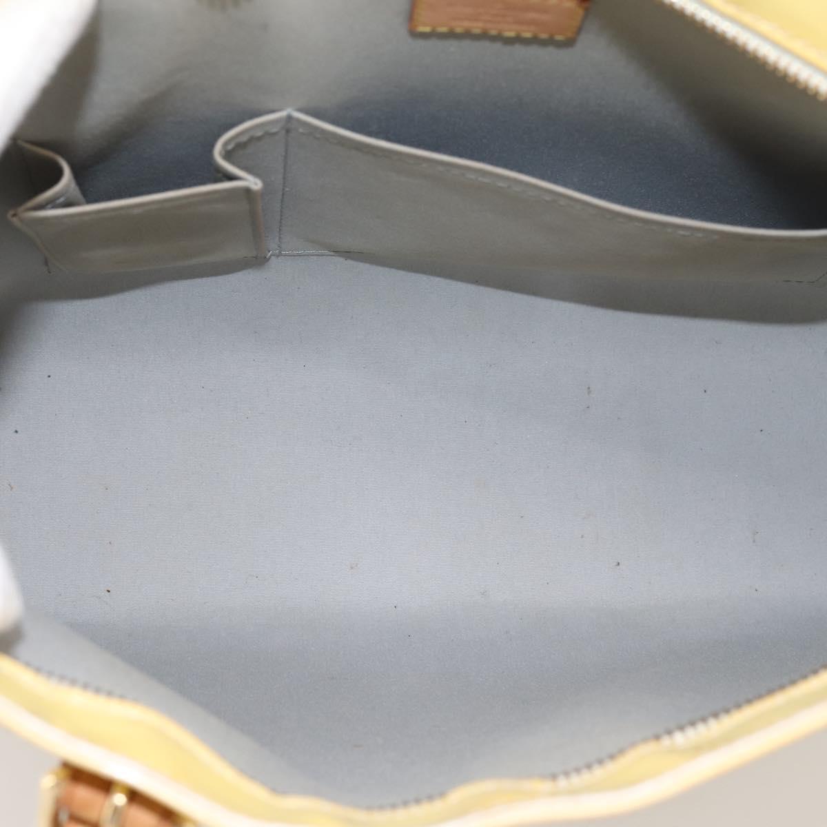 LOUIS VUITTON Monogram Vernis Brentwood Tote Bag Perle M91512 LV Auth ka6084