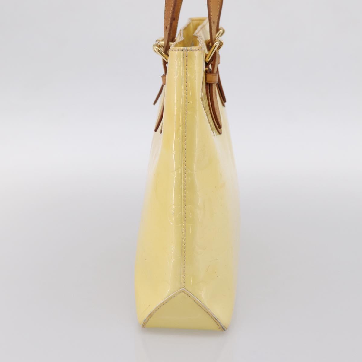 LOUIS VUITTON Monogram Vernis Brentwood Tote Bag Perle M91512 LV Auth ka6084