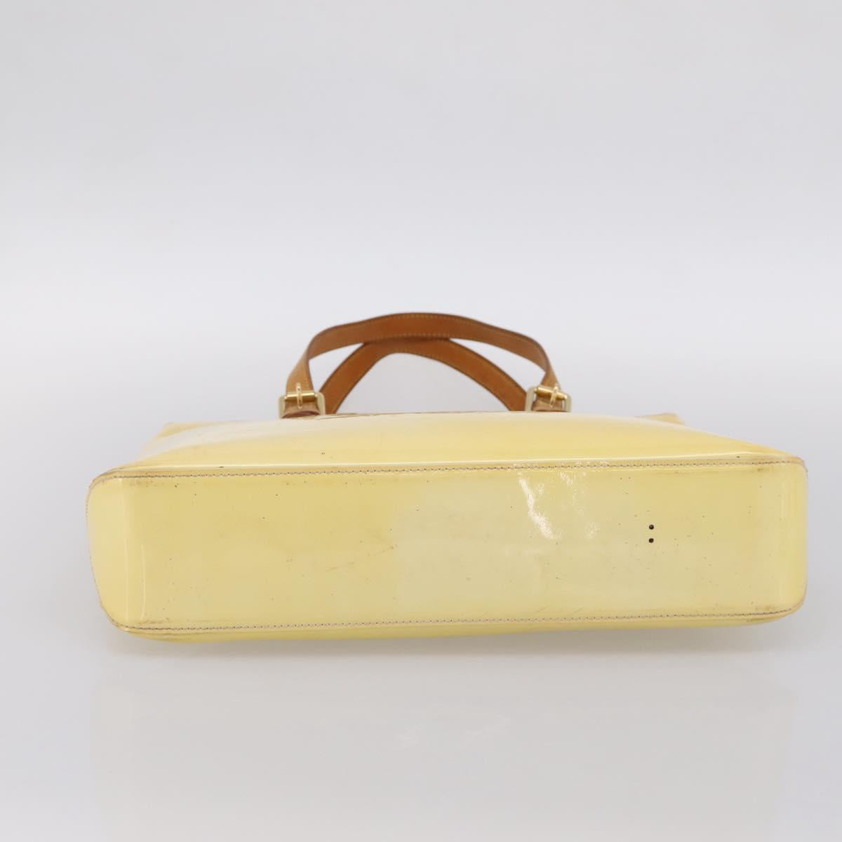 LOUIS VUITTON Monogram Vernis Brentwood Tote Bag Perle M91512 LV Auth ka6084