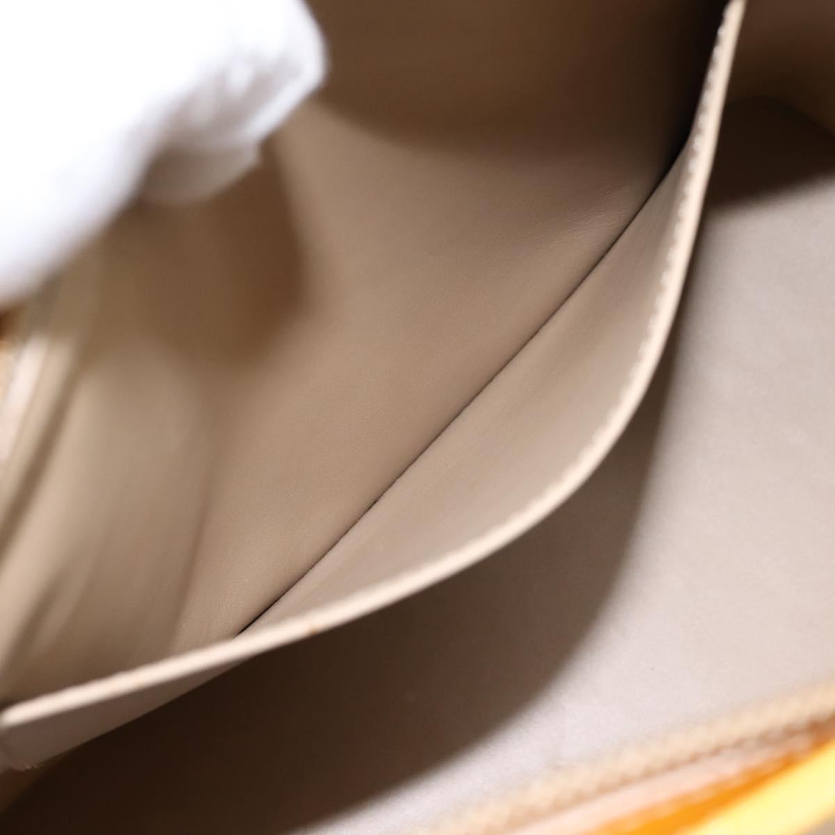 LOUIS VUITTON Monogram Vernis Houston Hand Bag Beige M91004 LV Auth ka6085A