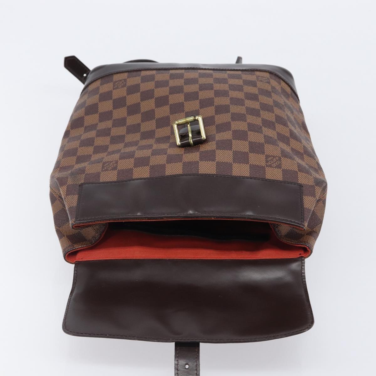 LOUIS VUITTON Damier Ebene Soho Backpack N51132 LV Auth ka6086