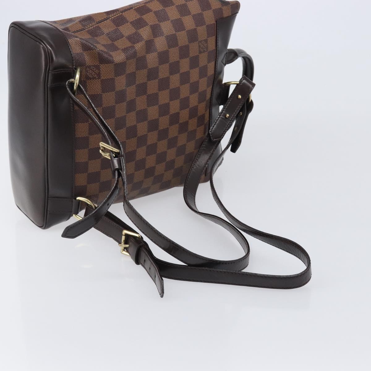 LOUIS VUITTON Damier Ebene Soho Backpack N51132 LV Auth ka6086