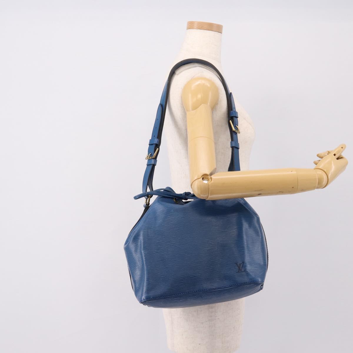 LOUIS VUITTON Epi Petit Noe Shoulder Bag Blue M44105 LV Auth ka6087