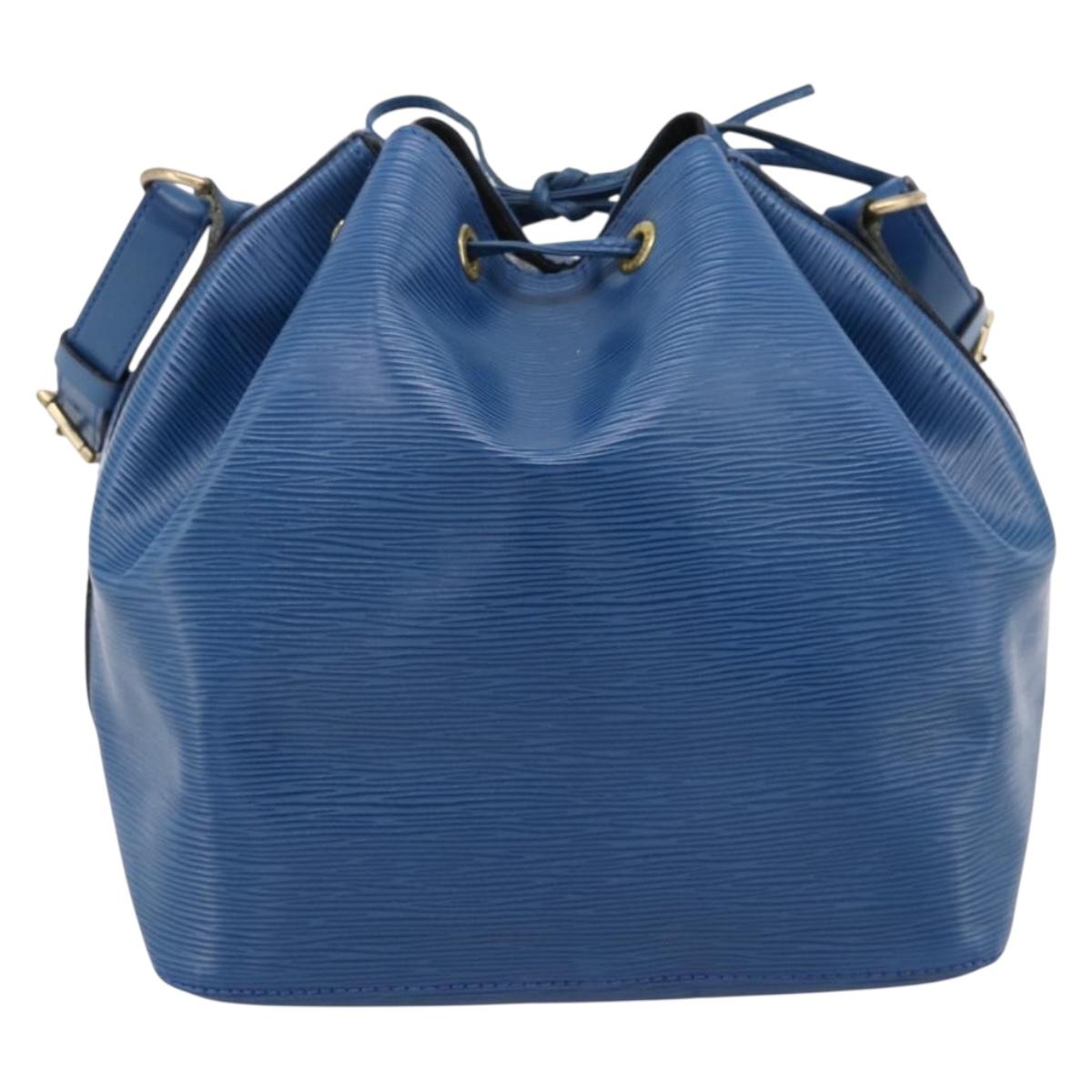 LOUIS VUITTON Epi Petit Noe Shoulder Bag Blue M44105 LV Auth ka6087
