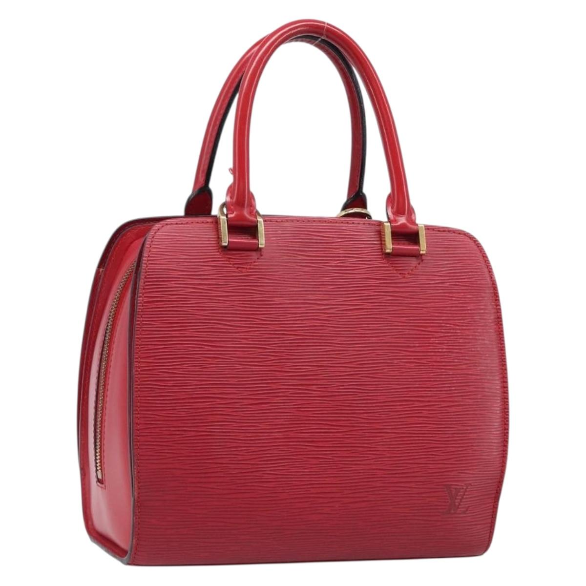 LOUIS VUITTON Epi Pont Neuf Hand Bag Red M52057 LV Auth ka6088