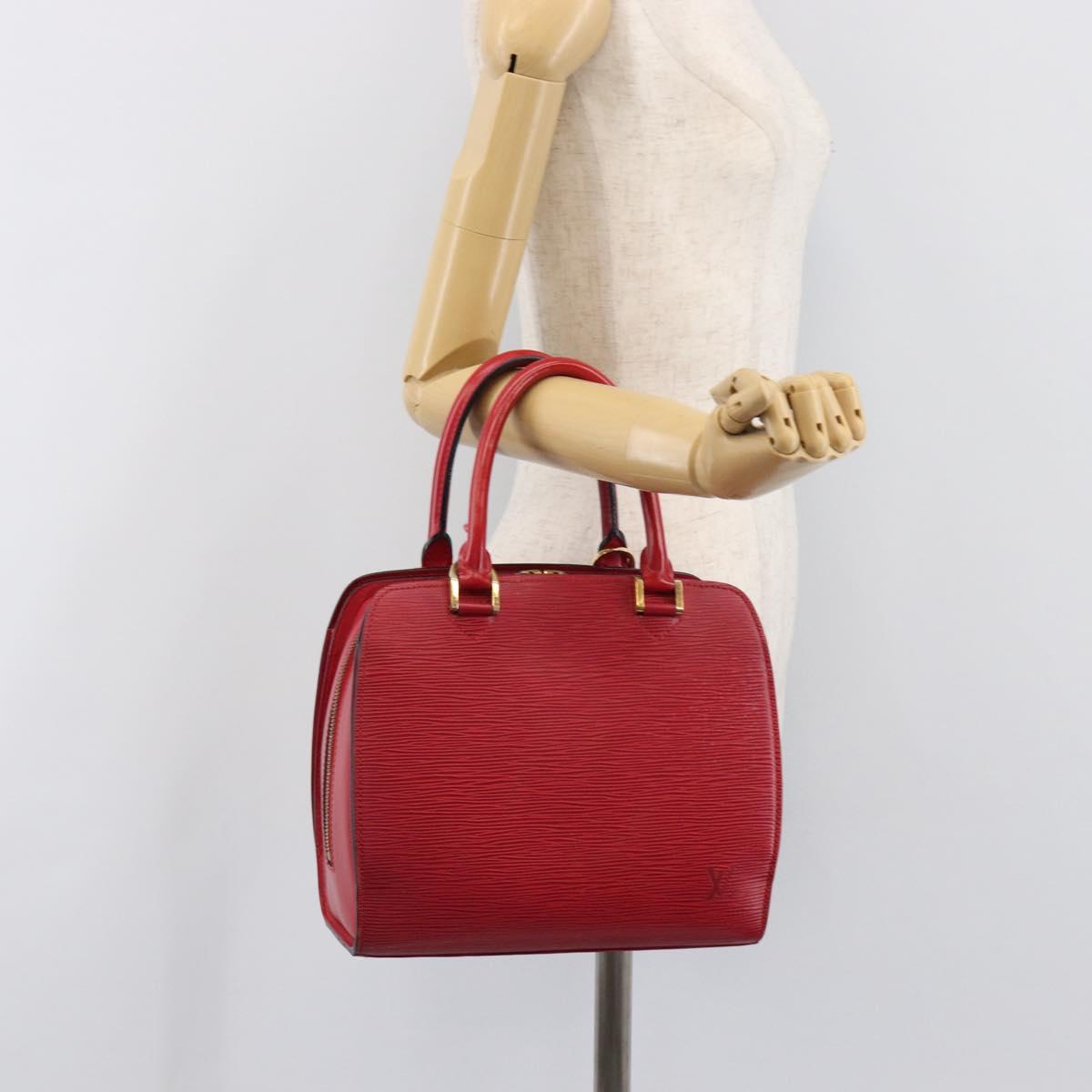 LOUIS VUITTON Epi Pont Neuf Hand Bag Red M52057 LV Auth ka6088