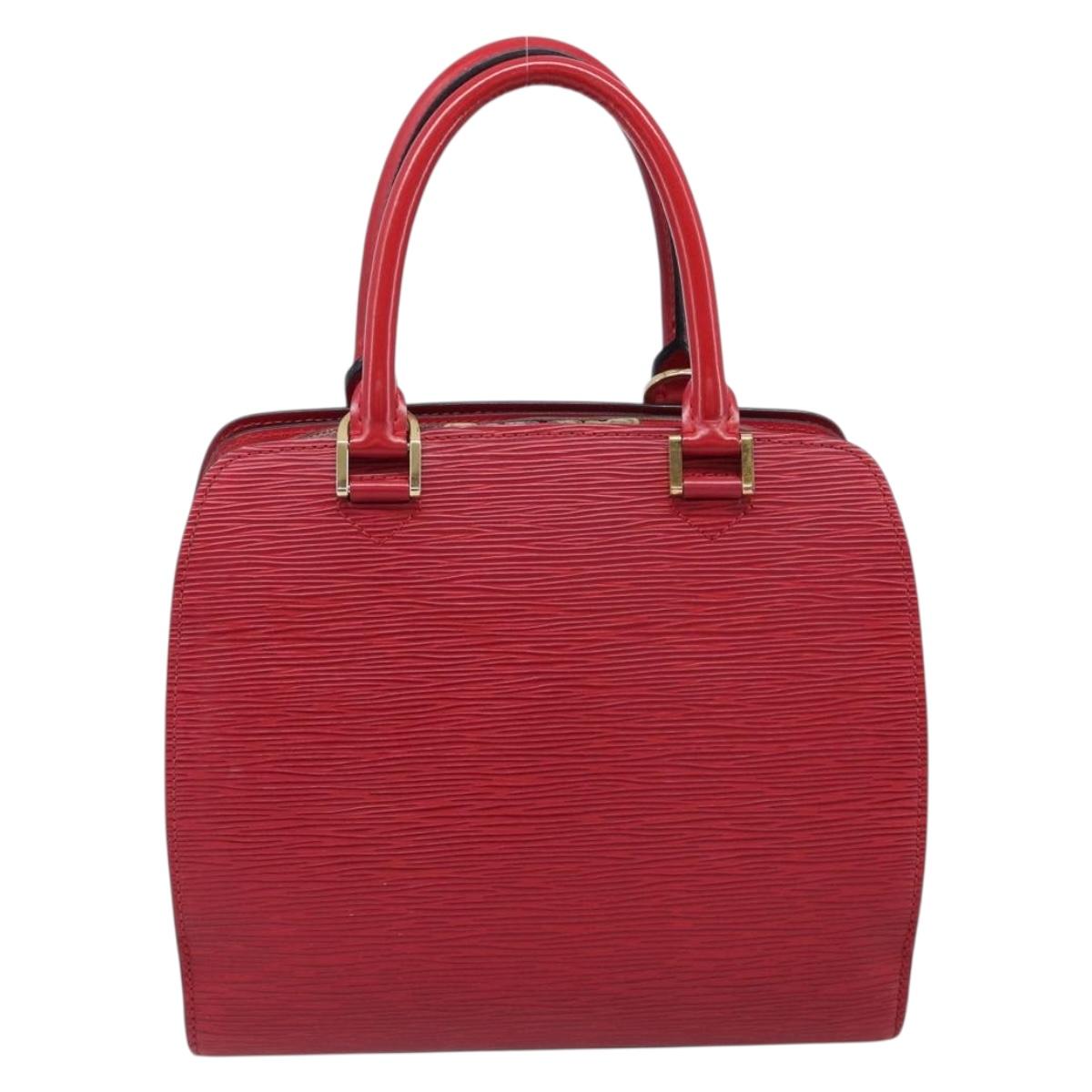 LOUIS VUITTON Epi Pont Neuf Hand Bag Red M52057 LV Auth ka6088
