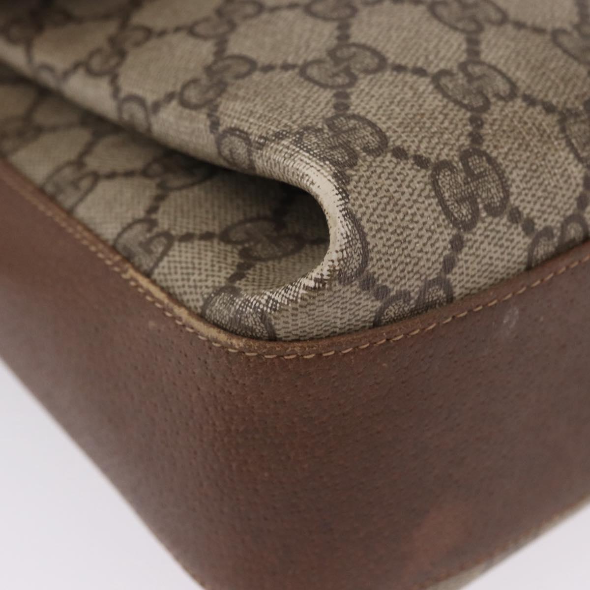 GUCCI GG Supreme Web Sherry Line Shoulder Bag PVC Beige 904 02 084 Auth ka6093