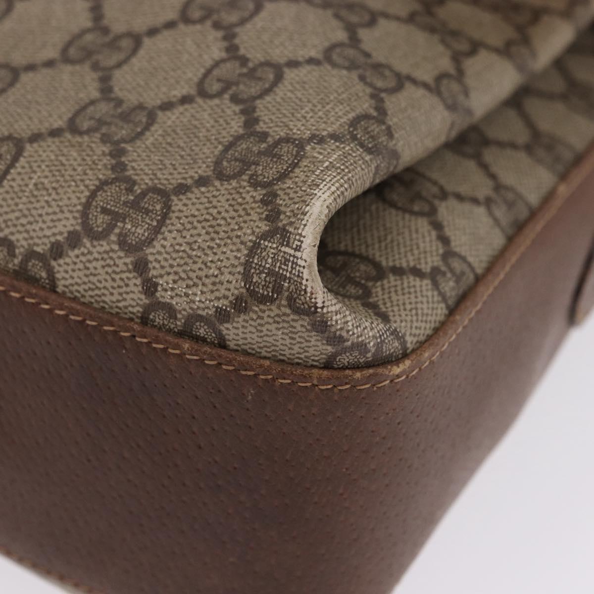GUCCI GG Supreme Web Sherry Line Shoulder Bag PVC Beige 904 02 084 Auth ka6093