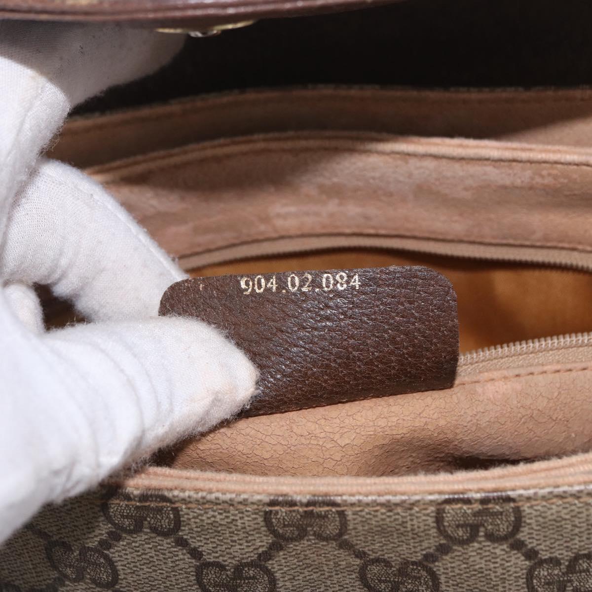 GUCCI GG Supreme Web Sherry Line Shoulder Bag PVC Beige 904 02 084 Auth ka6093