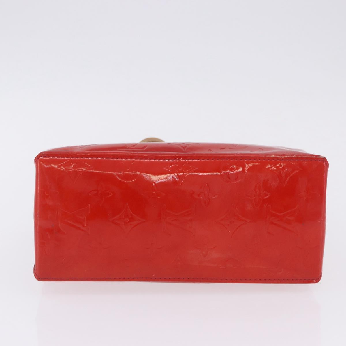LOUIS VUITTON Monogram Vernis Reade PM Hand Bag Rouge M91088 LV Auth ka6098