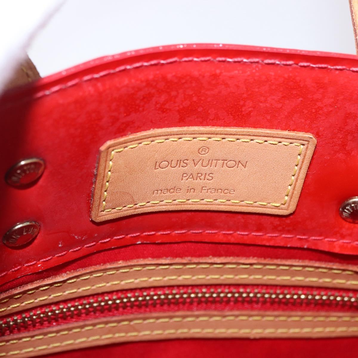 LOUIS VUITTON Monogram Vernis Reade PM Hand Bag Rouge M91088 LV Auth ka6098