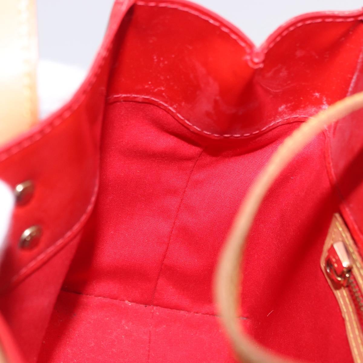 LOUIS VUITTON Monogram Vernis Reade PM Hand Bag Rouge M91088 LV Auth ka6098