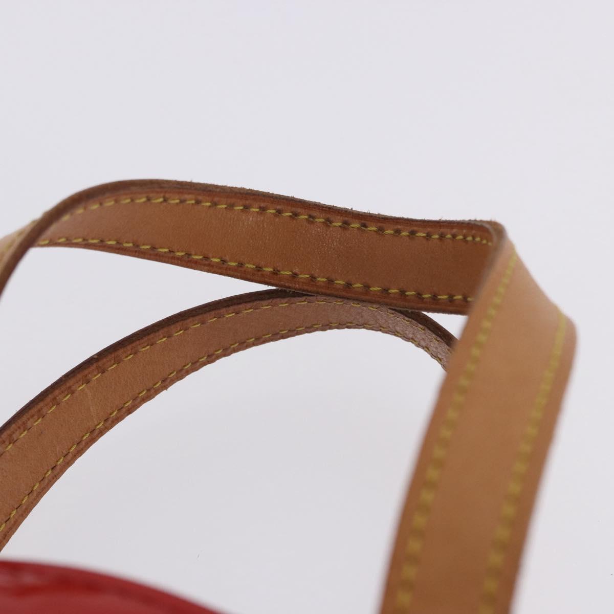 LOUIS VUITTON Monogram Vernis Reade PM Hand Bag Rouge M91088 LV Auth ka6098