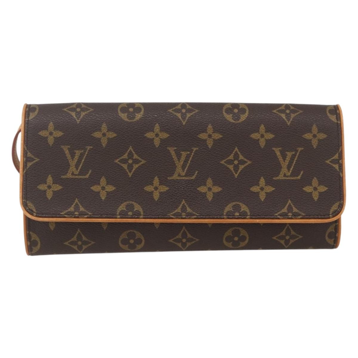 LOUIS VUITTON Monogram Pochette Twin GM Shoulder Bag M51852 LV Auth ka609V