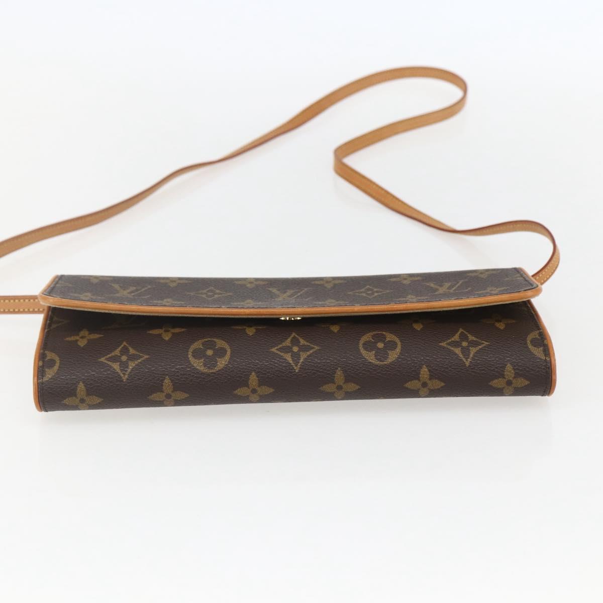 LOUIS VUITTON Monogram Pochette Twin GM Shoulder Bag M51852 LV Auth ka609V