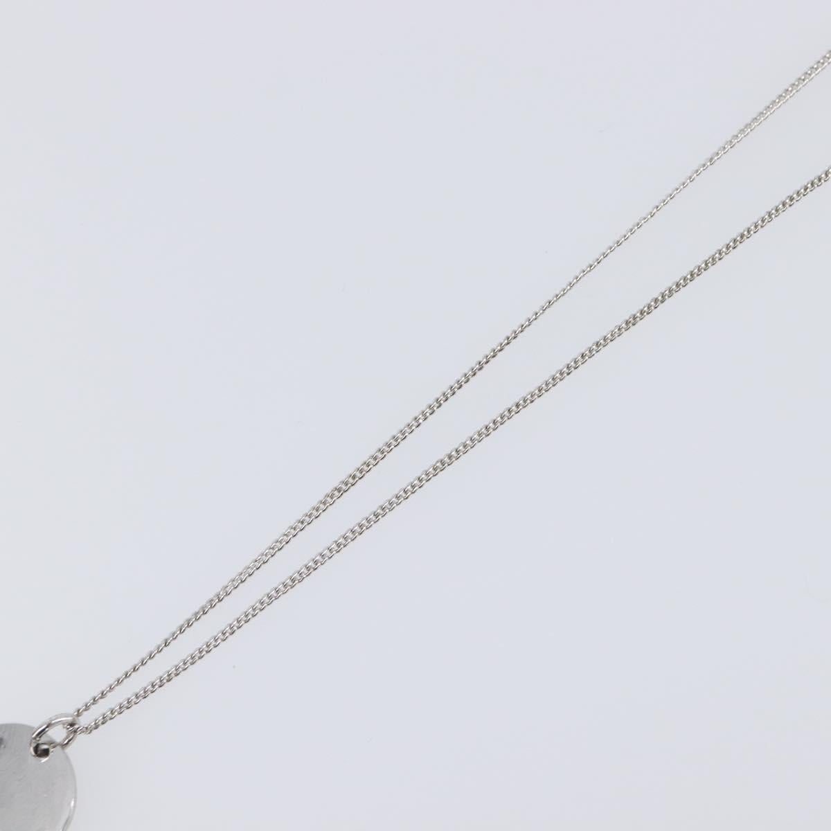 Christian Dior Necklace Metal Silver Auth ka6100