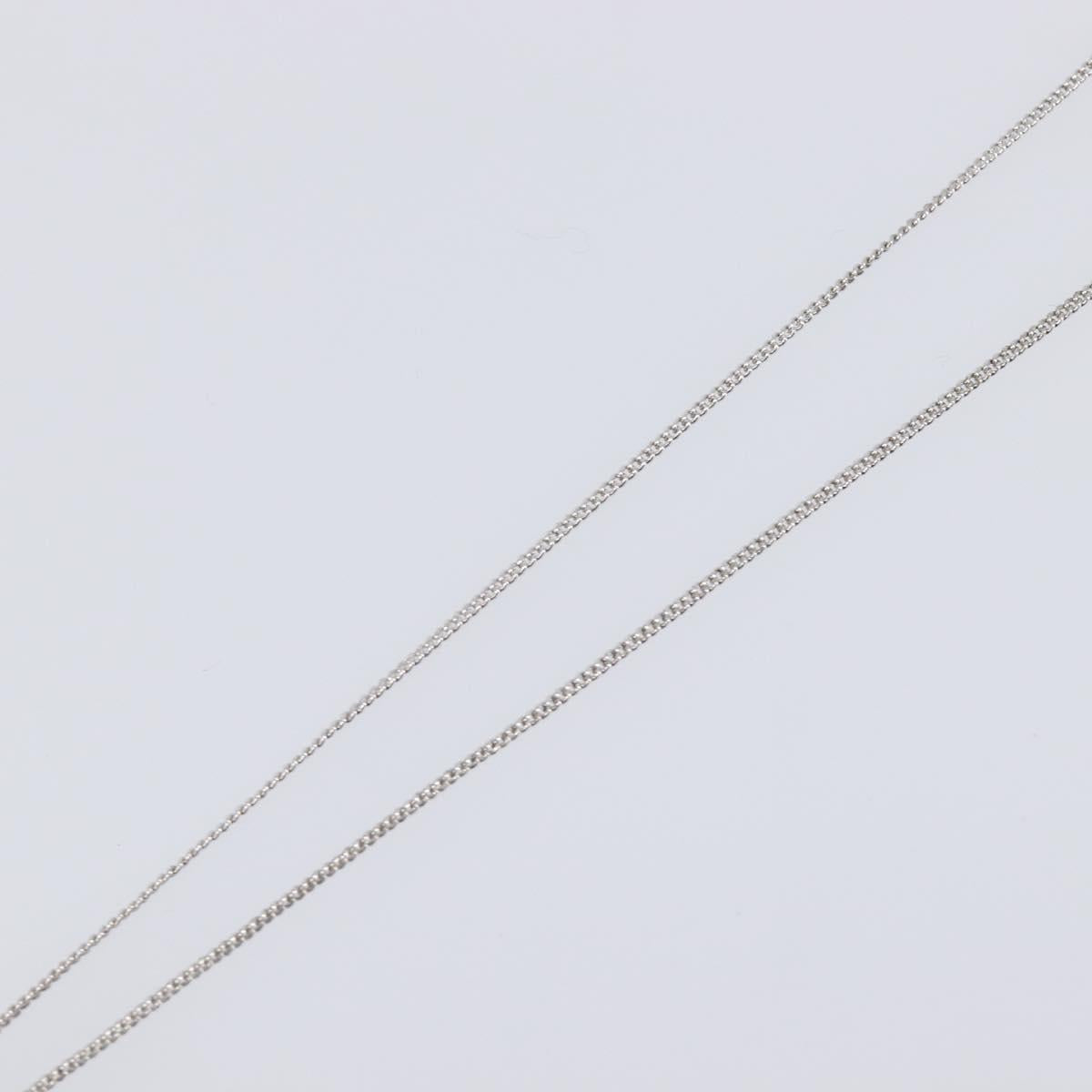 Christian Dior Necklace Metal Silver Auth ka6100