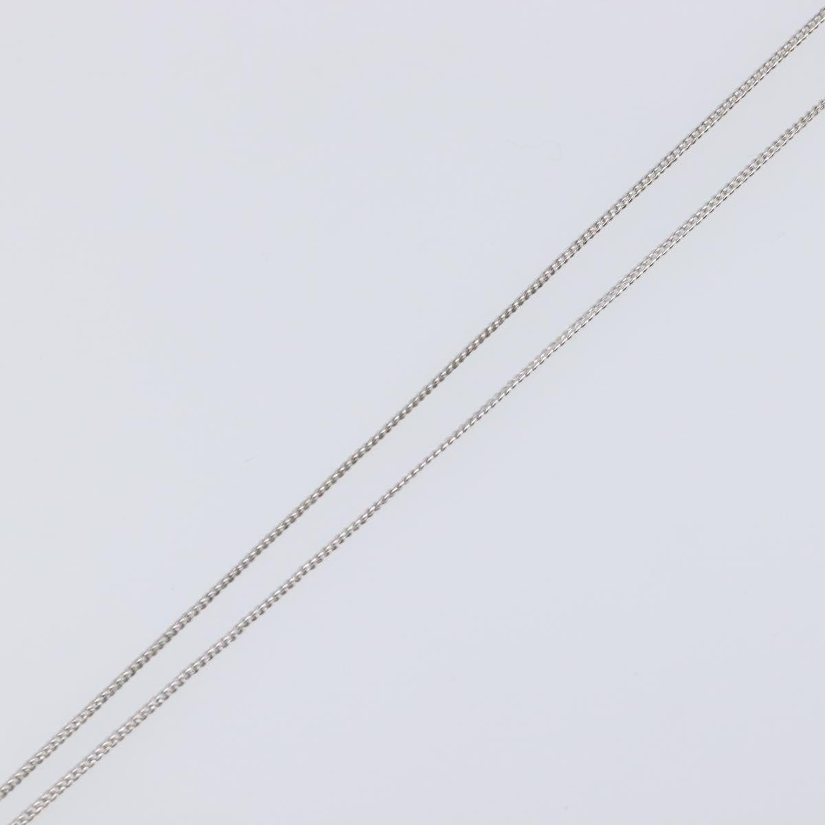 Christian Dior Necklace Metal Silver Auth ka6100