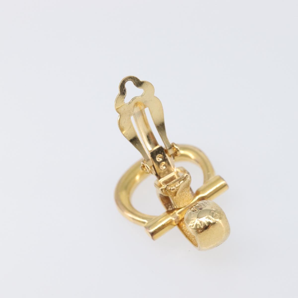 CELINE Earring Metal Gold Tone Auth ka6101