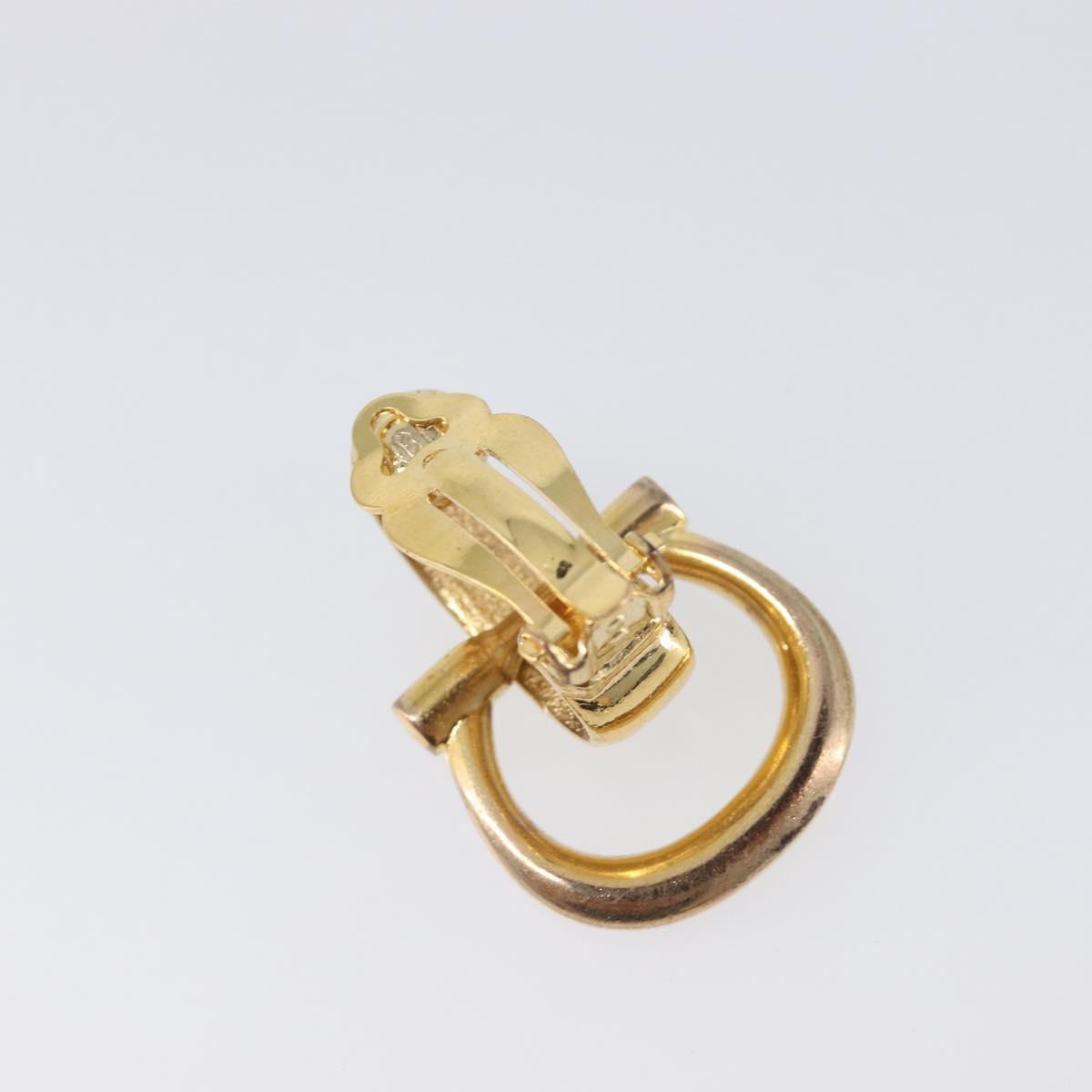 CELINE Earring Metal Gold Tone Auth ka6101