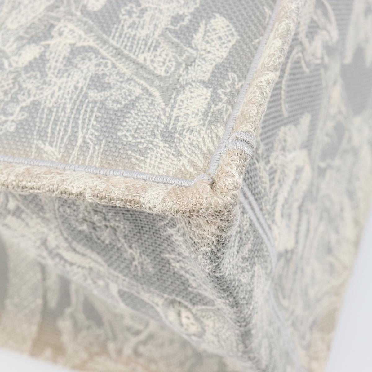 Christian Dior Toile de Jui Book Tote Bag Canvas Gray Auth ka6103